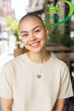 Cargar imagen en el visor de la galería, Cadena Dorada C/Dije de Mariposa en Piedrecillas
